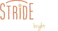 Stride Early Learning horizontal logo with tagline for childcare WA