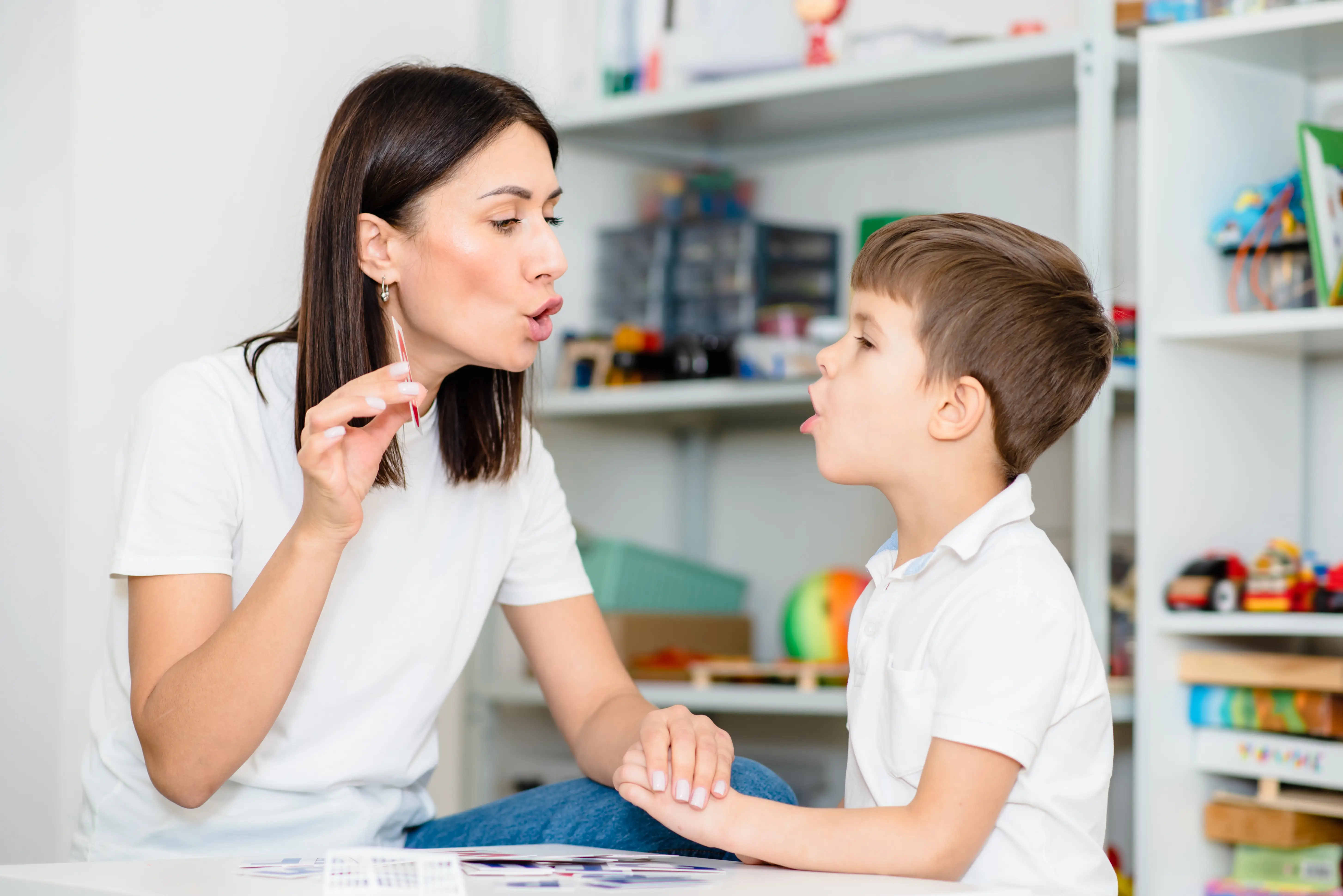 Child receiving speech therapy at Stride Early Learning Perth WA Australia