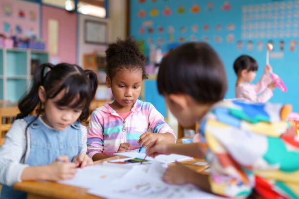 About Us Children engaging in creative activities at a childcare centre in Perth, fostering early learning in a fun and nurturing environment.