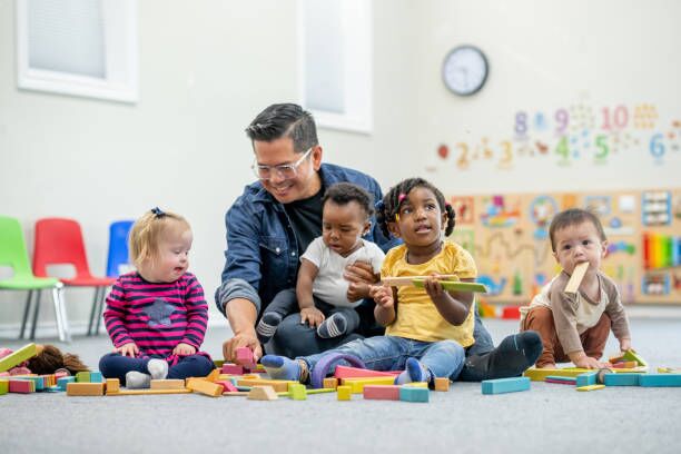 About Us An educator engaging with children at an early learning centre in Perth, providing quality childcare and the best early learning Perth has to offer.