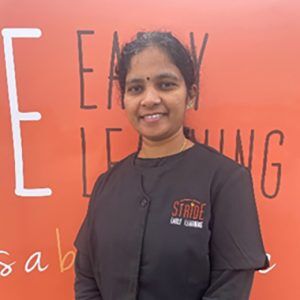 Anitha educator at Stride Early Learning childcare centre Perth WA