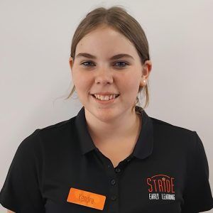 Kendra educator at Stride Early Learning childcare centre Perth WA