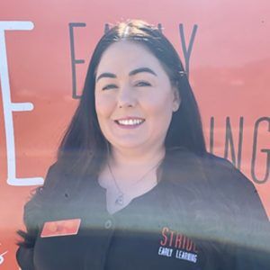 Melissa educator at Stride Early Learning childcare centre Perth WA