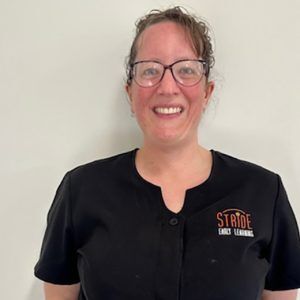 Rebecca educator at Stride Early Learning childcare centre Perth WA